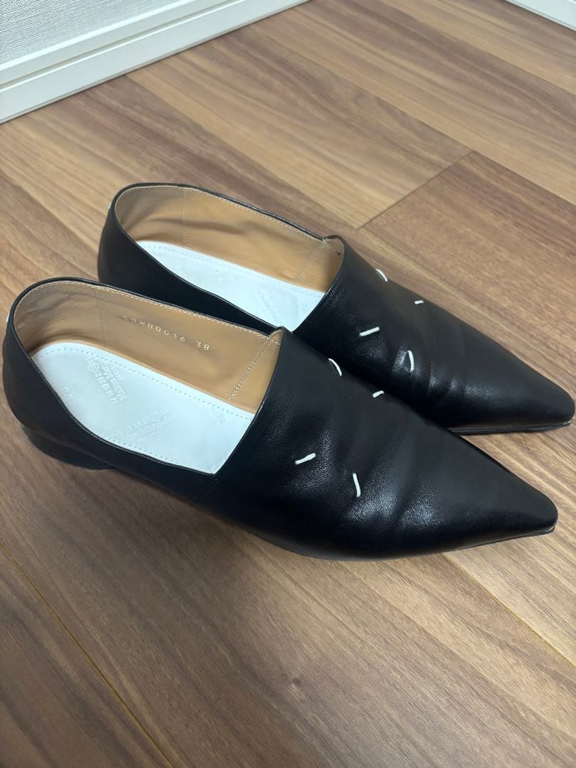 メゾンマルジェラ　黒　ローファー　38