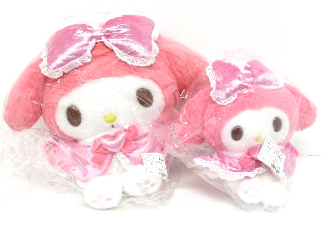 マイメロディ ガーリーケープ　ぬいぐるみ　セット　Mサイズ　Sサイズ