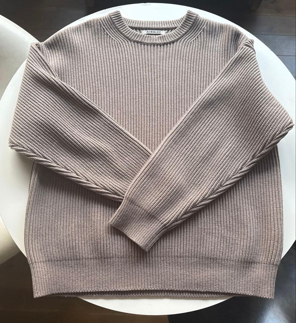 トップス Auralee / SUPER FINE WOOL RIB KNIT P/O