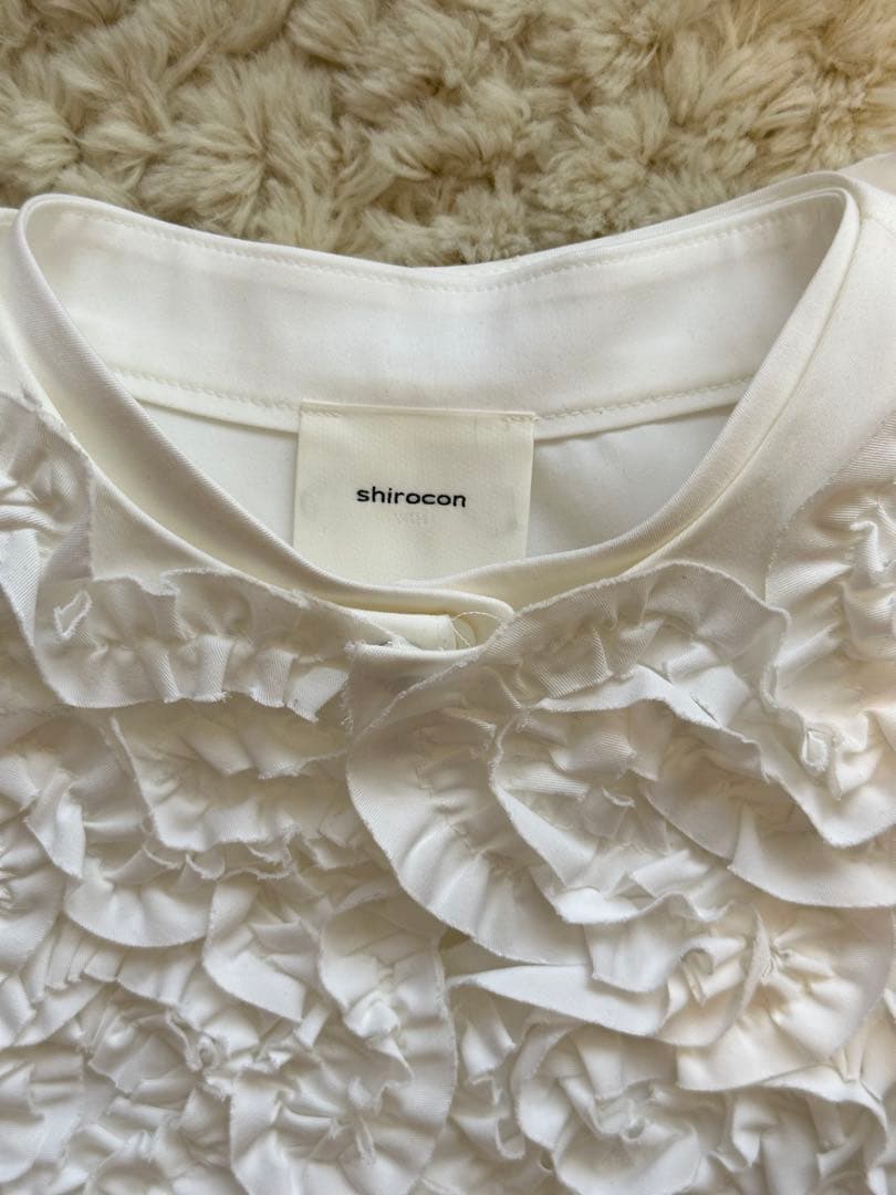 yori ヨリシロコン ホイップカラーブラウス 36 美品