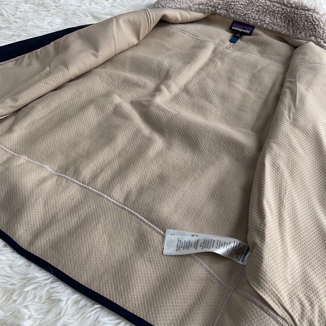 パタゴニア レトロ ベスト Sサイズ フリース ベージュxネイビー