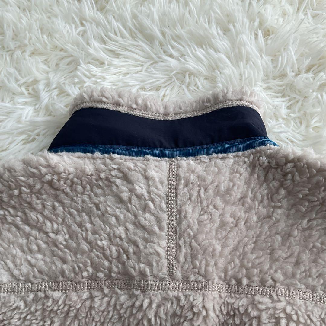 パタゴニア レトロ ベスト Sサイズ フリース ベージュxネイビー