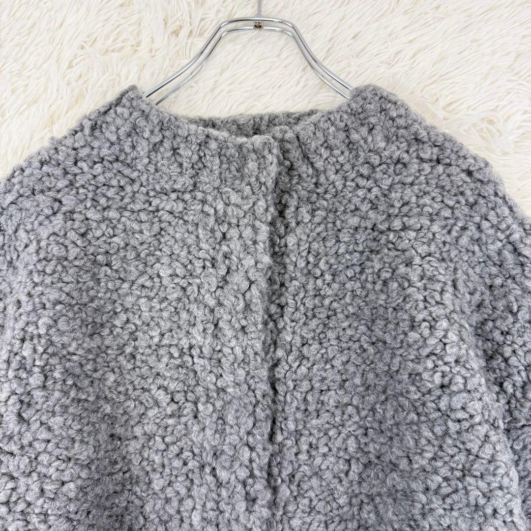 CLANE TEDDY BEAR HAND KNIT TOPS カーディガン 灰