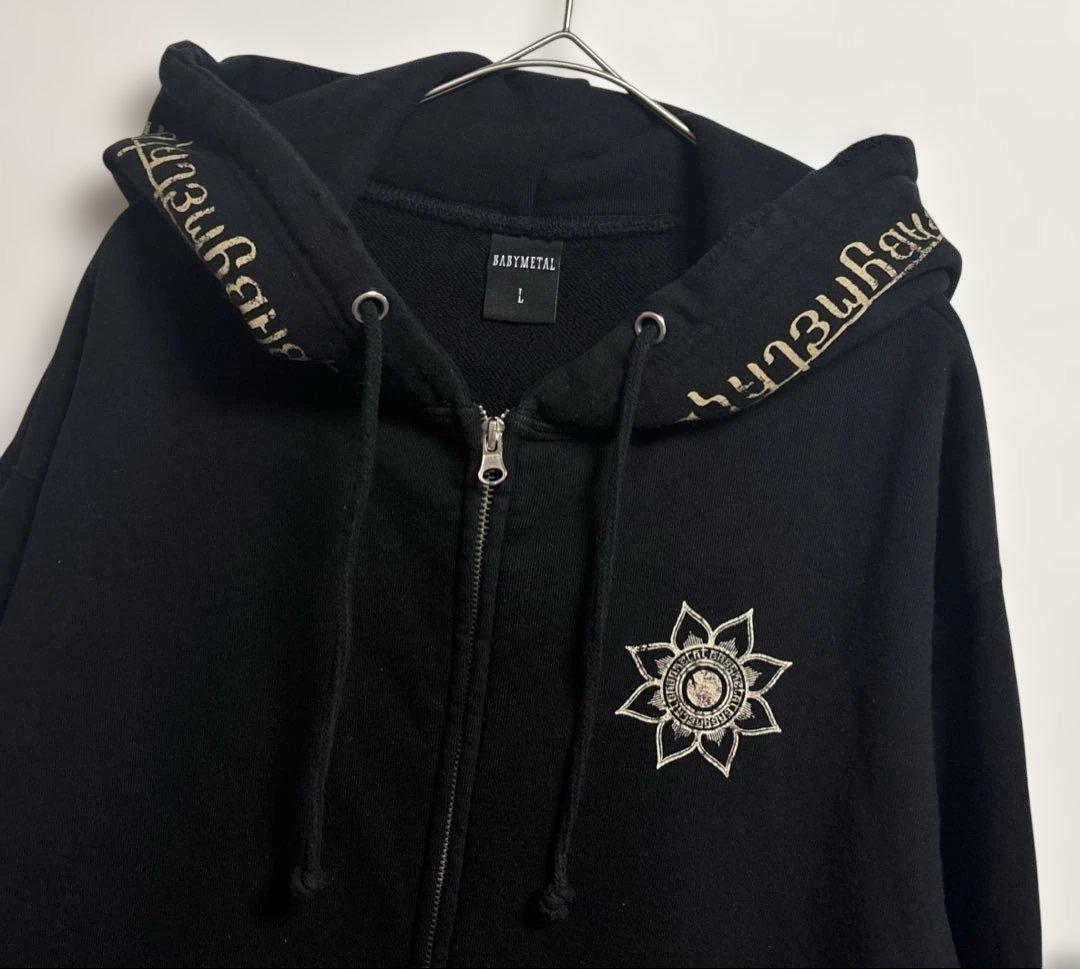 BABYL FOX GOD MANDALA ダメージパーカー Ｌサイズ