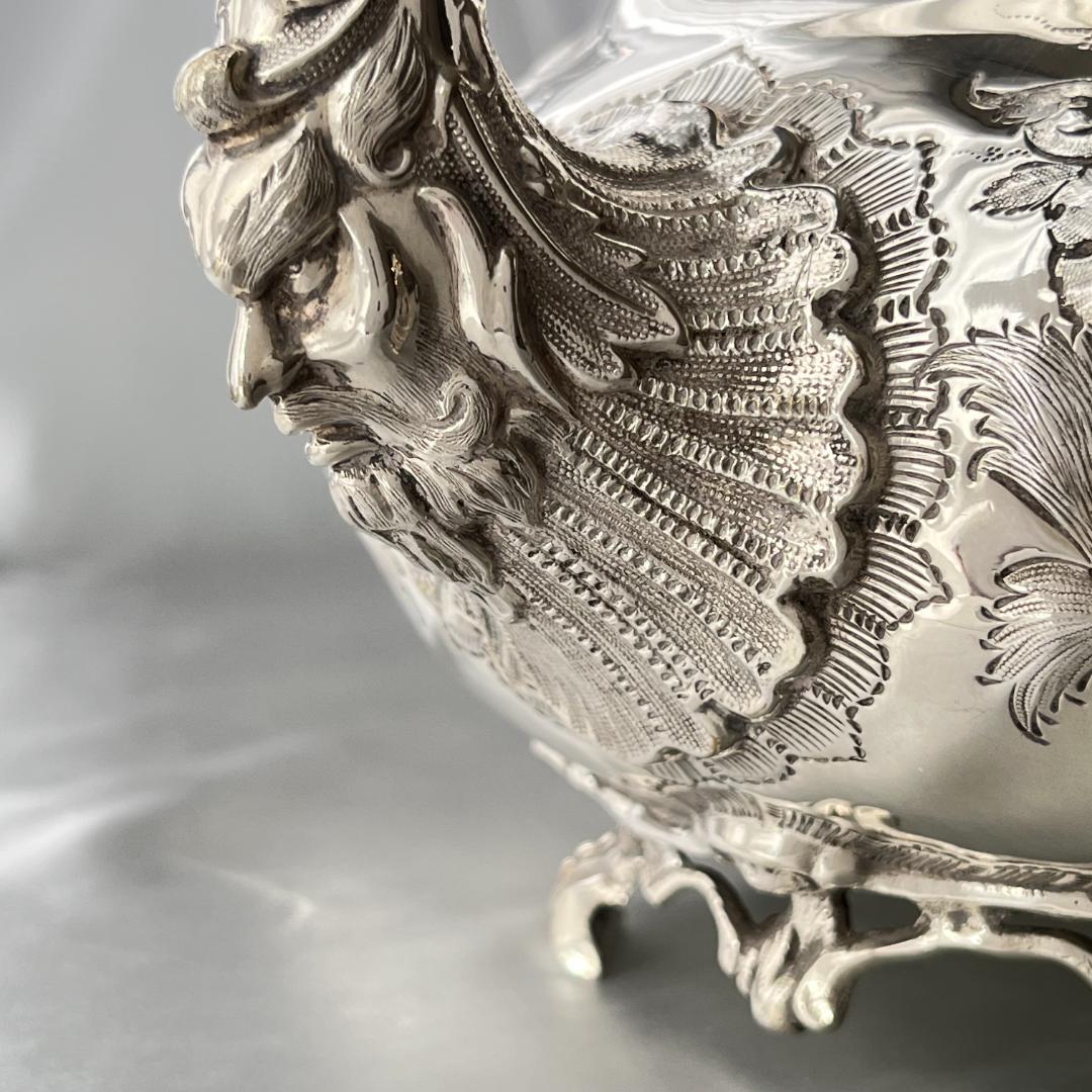 【英国 】 ファルコンとマスカロンのティーポット【シルバープレート】豪華！！