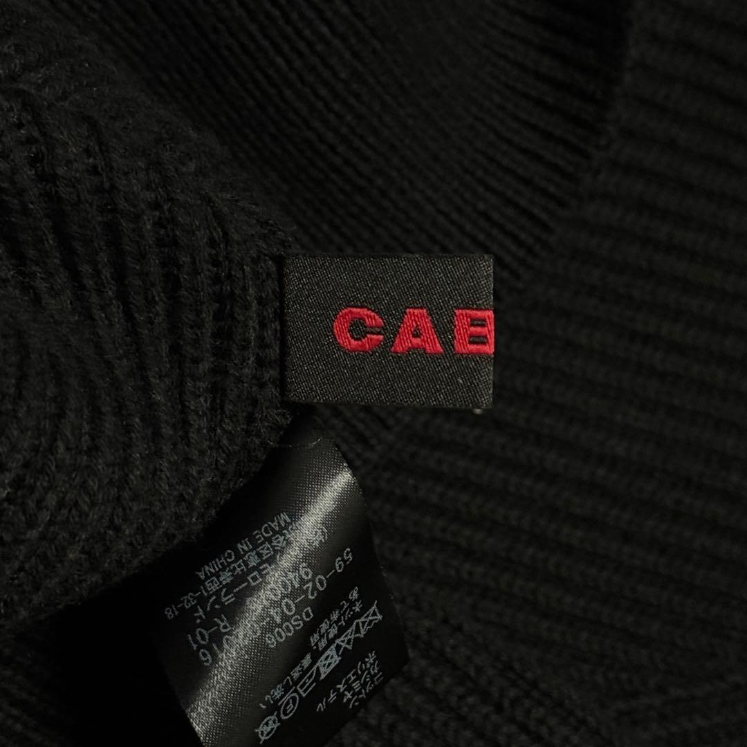 CABaN コットンカシミヤアゼ ハイネックプルオーバー ブラック メンズ L