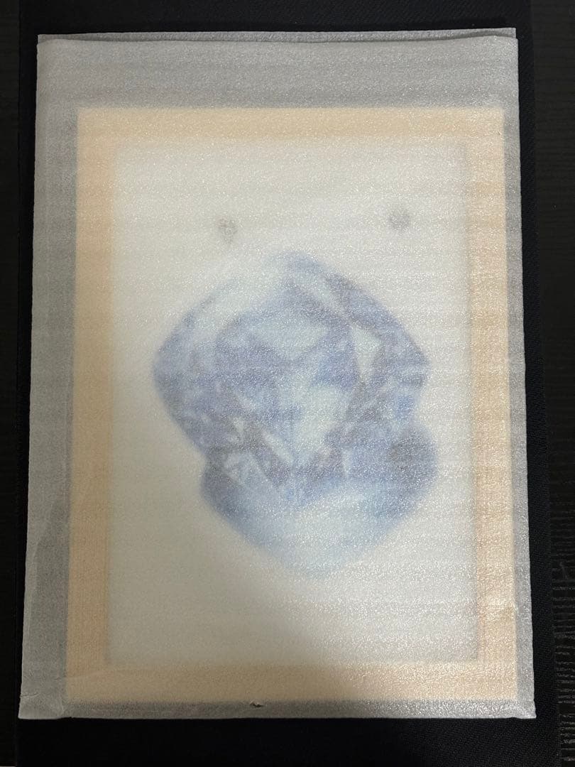 色鉛筆画 青い宝石の鉛筆画（フレーム付き）値段交渉歓迎