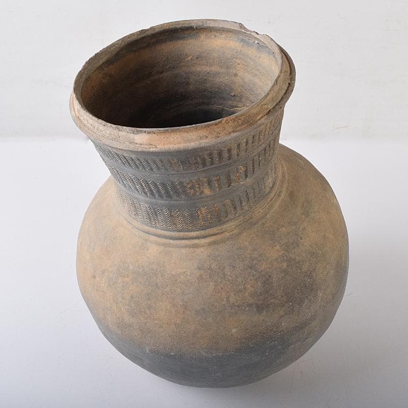朝鮮美術　須恵器　新羅土器　新羅無細土　壷　V　R7929B