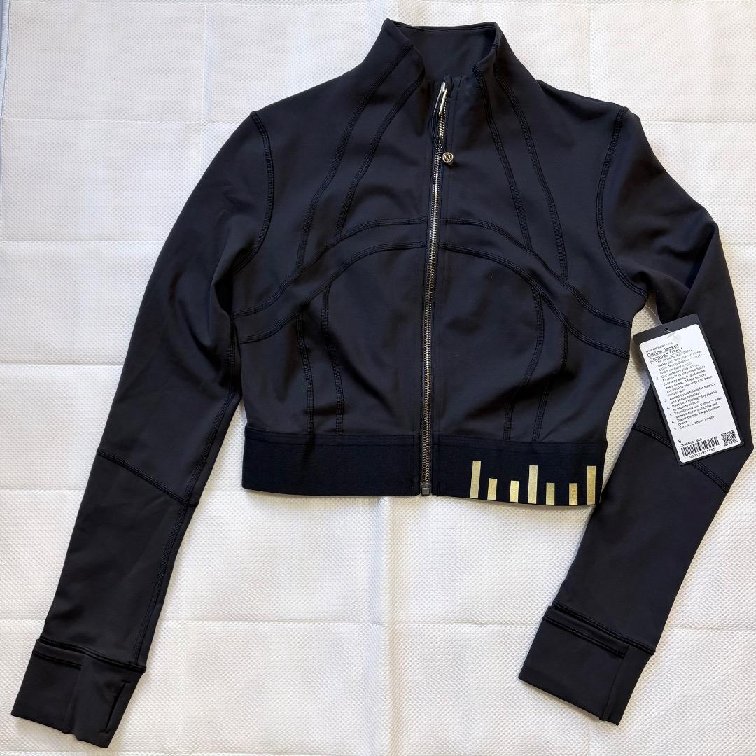 新品19800円 限定品 ルルレモン ディファイン ジャケット クロップ 6 黒
