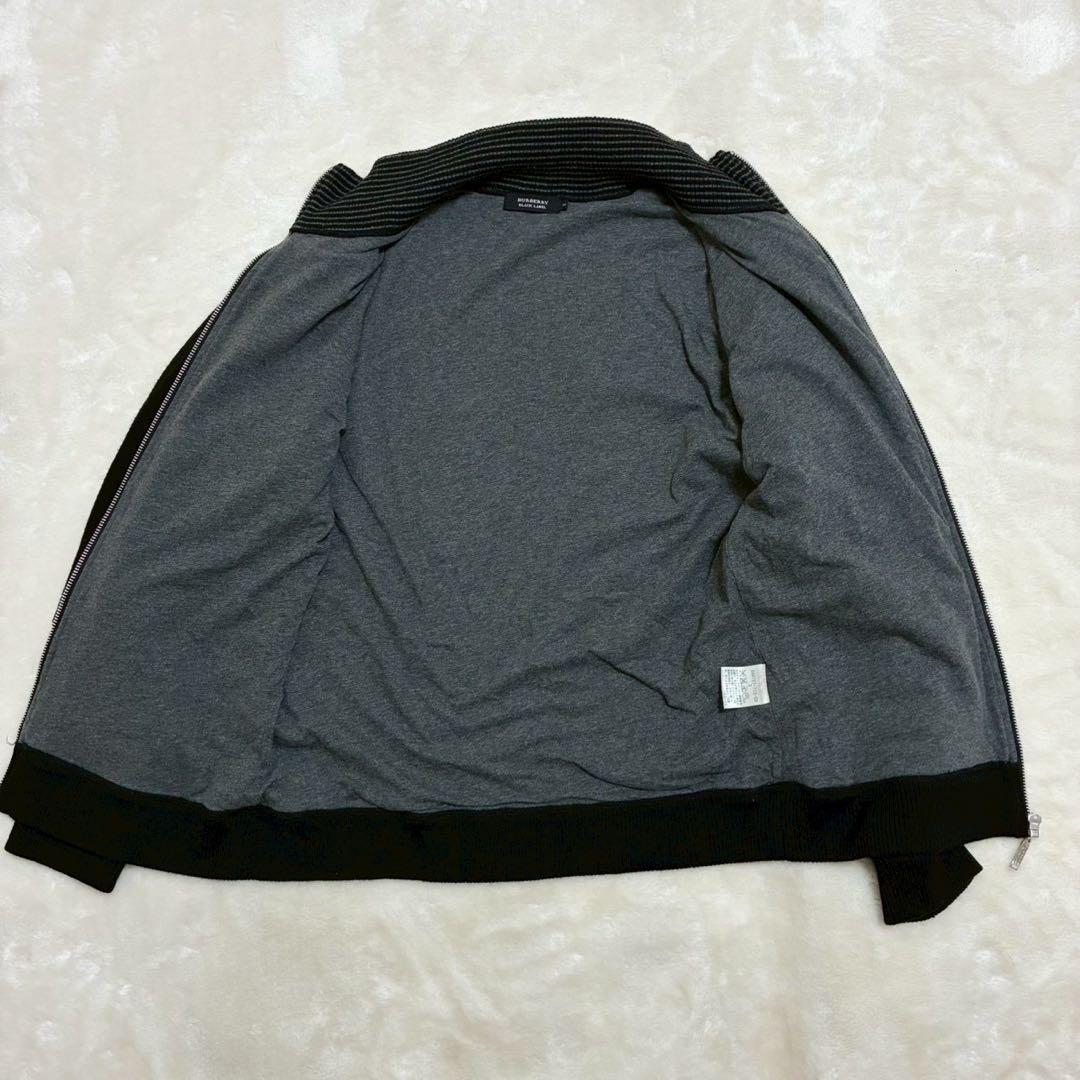 BURBERRY BLACK LABEL ドライバーズニット　ジャケット　黒　3