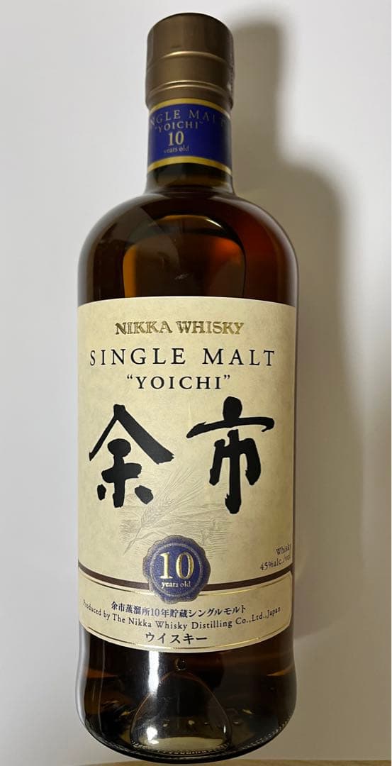 ニッカ シングルモルトウイスキー 余市10年 45度 700ml 1本　箱無