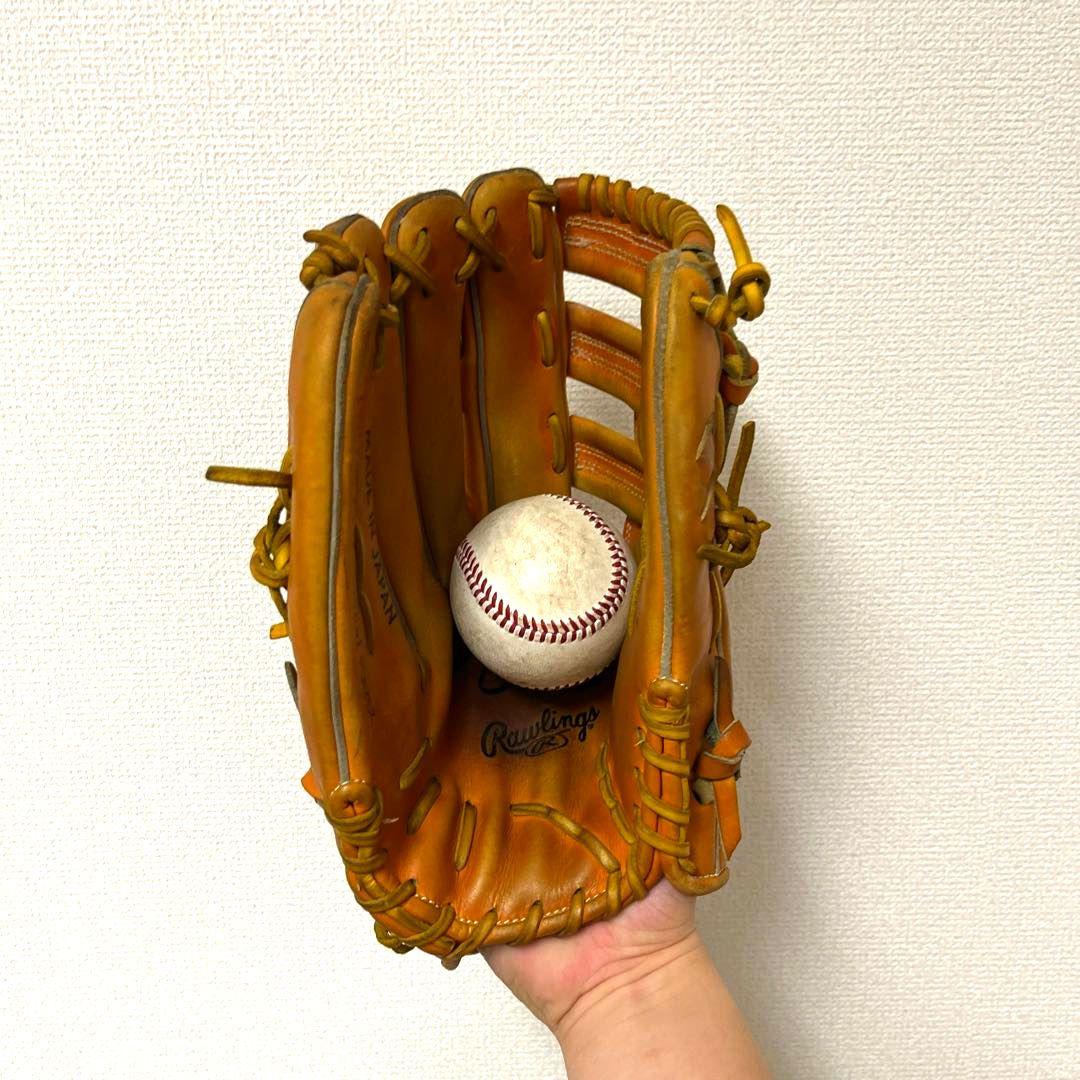 582 ローリングス 最高級 キップレザー 型抜群 硬式 外野手用グローブ 左投