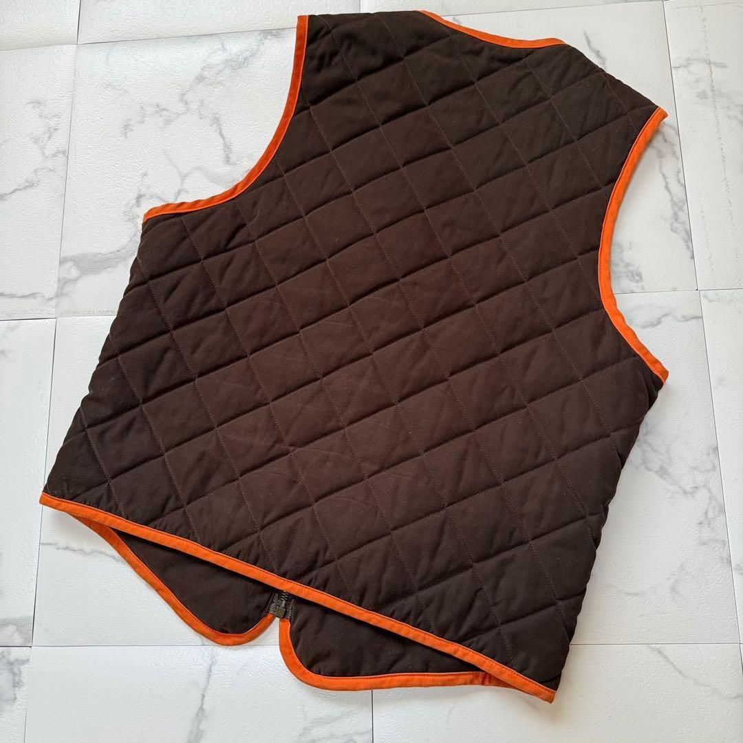 専用　HERMES ヴィンテージ キルティング ベスト ブラウン×オレンジ