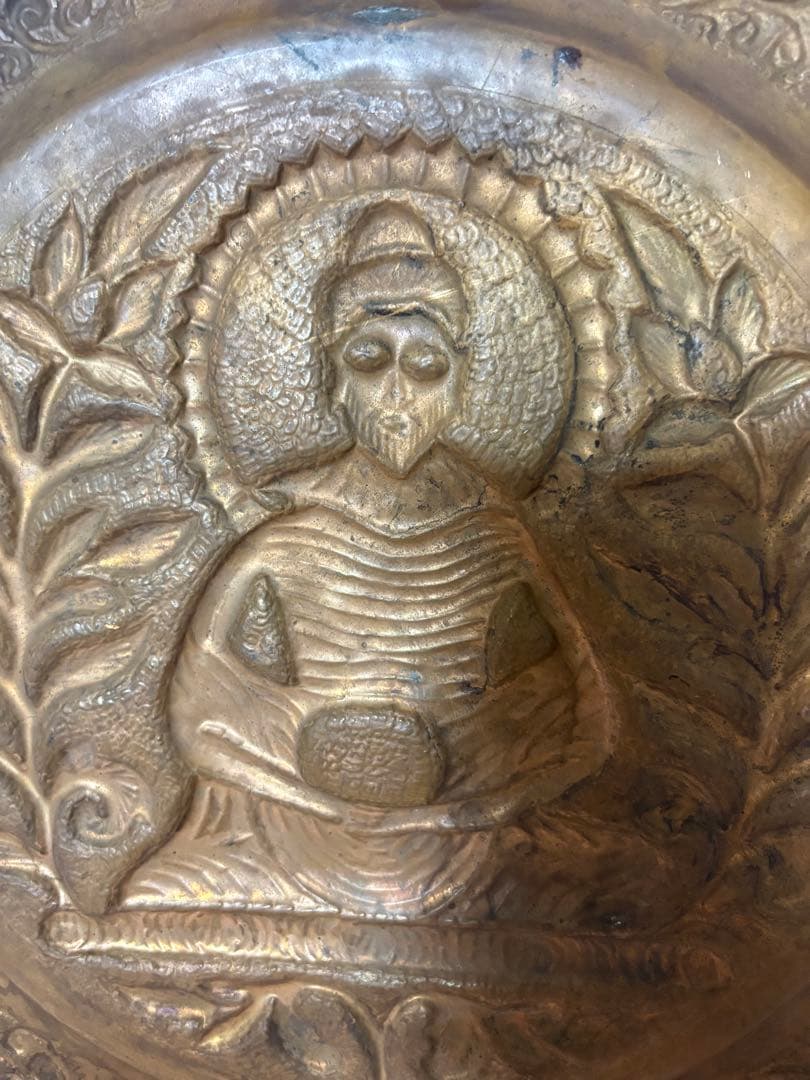 仏陀 ブッダ 坐像 レリーフ 仏教 仏具 銅製風 供養 瞑想