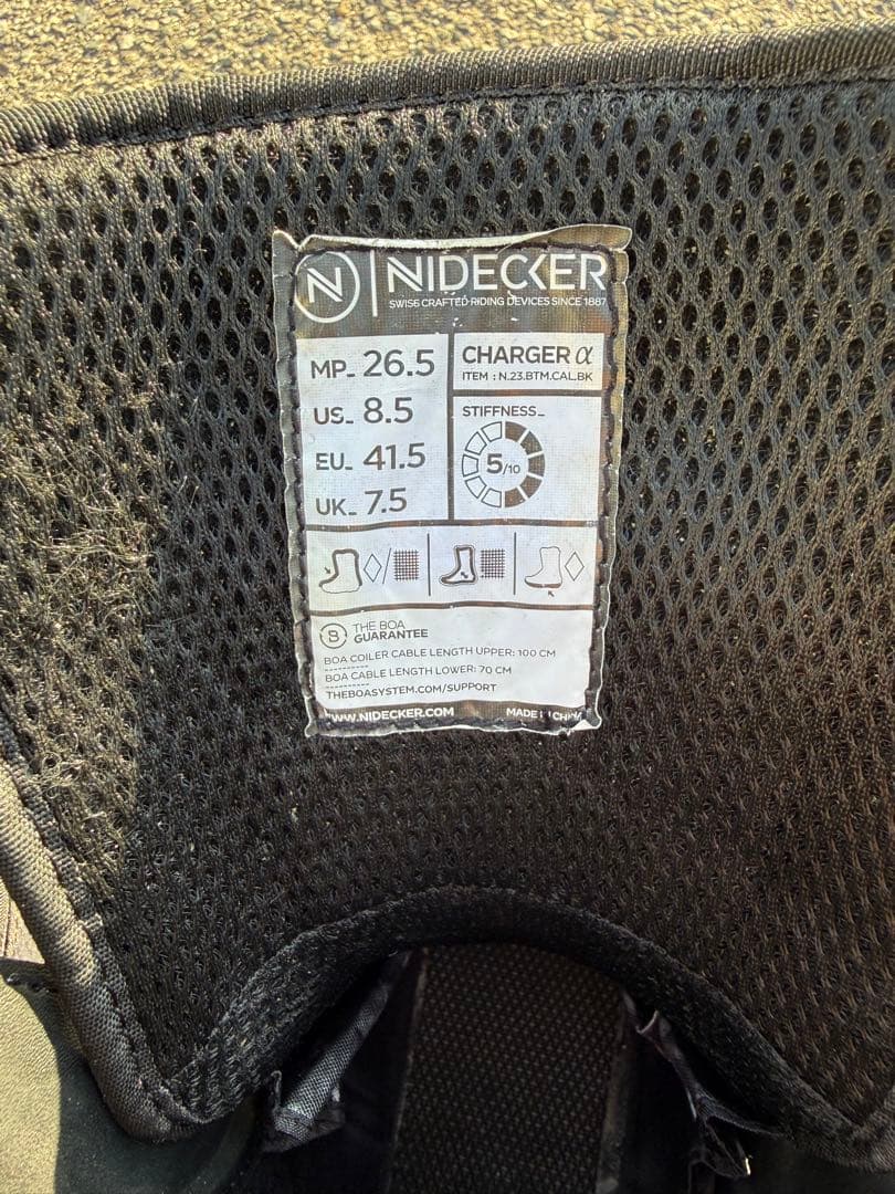 美品Nidecker Charger α スノーボードブーツ 26.5cm