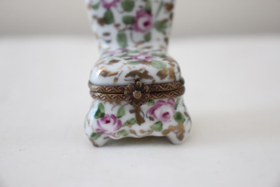 フランス　リモージュボックス　椅子　ピルケース　小物入れ