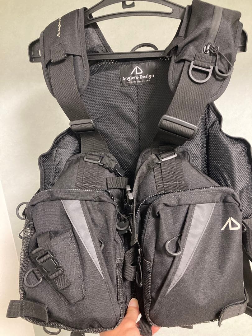 Anglers Design ブラック ライフジャケット