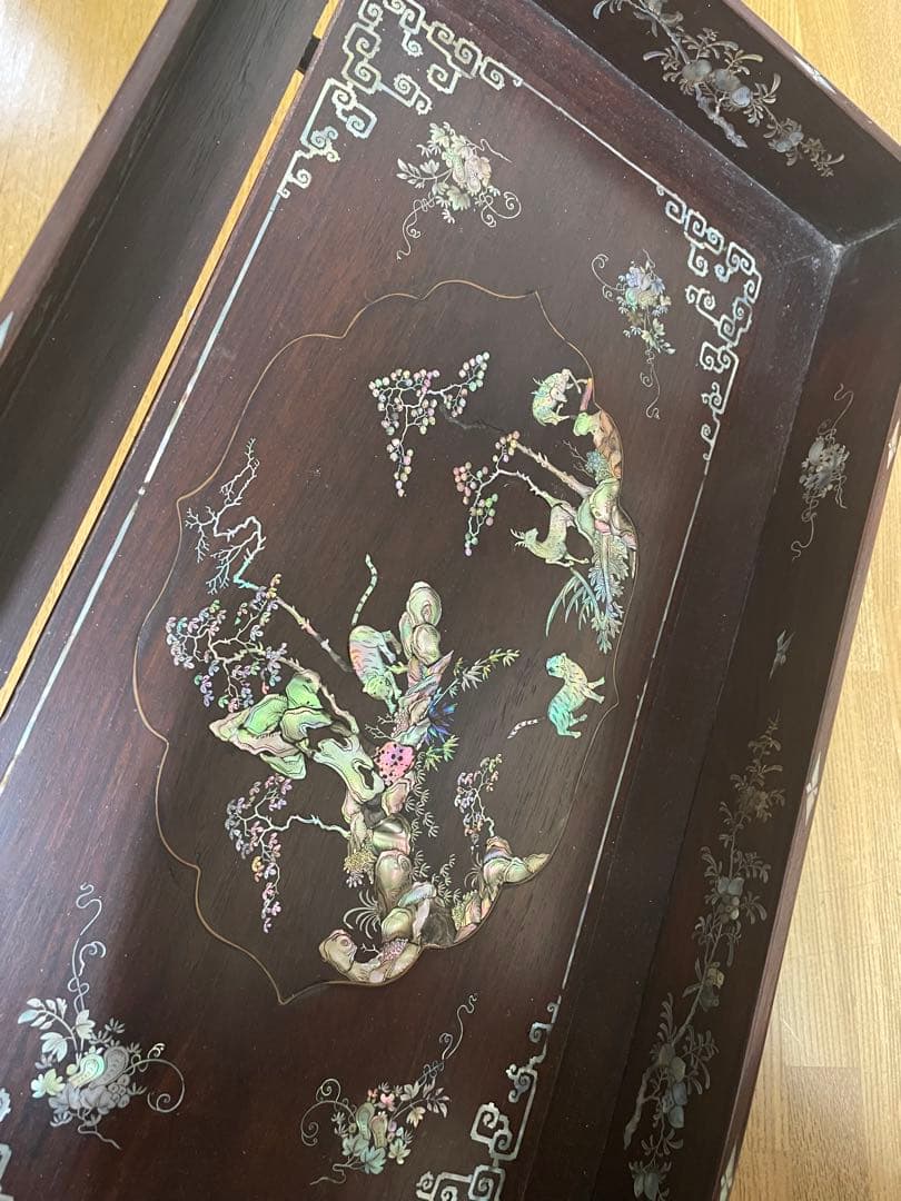 唐物　中国美術　時代　螺鈿象嵌　細工象嵌　螺鈿テーブル　華道具　香道具　古美術