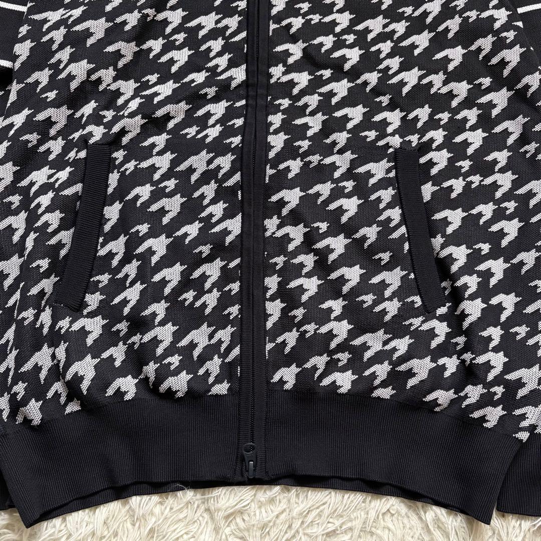 極美品　パーリーゲイツ　XL 光栓ポリエステル フルジップジャケット 千鳥柄