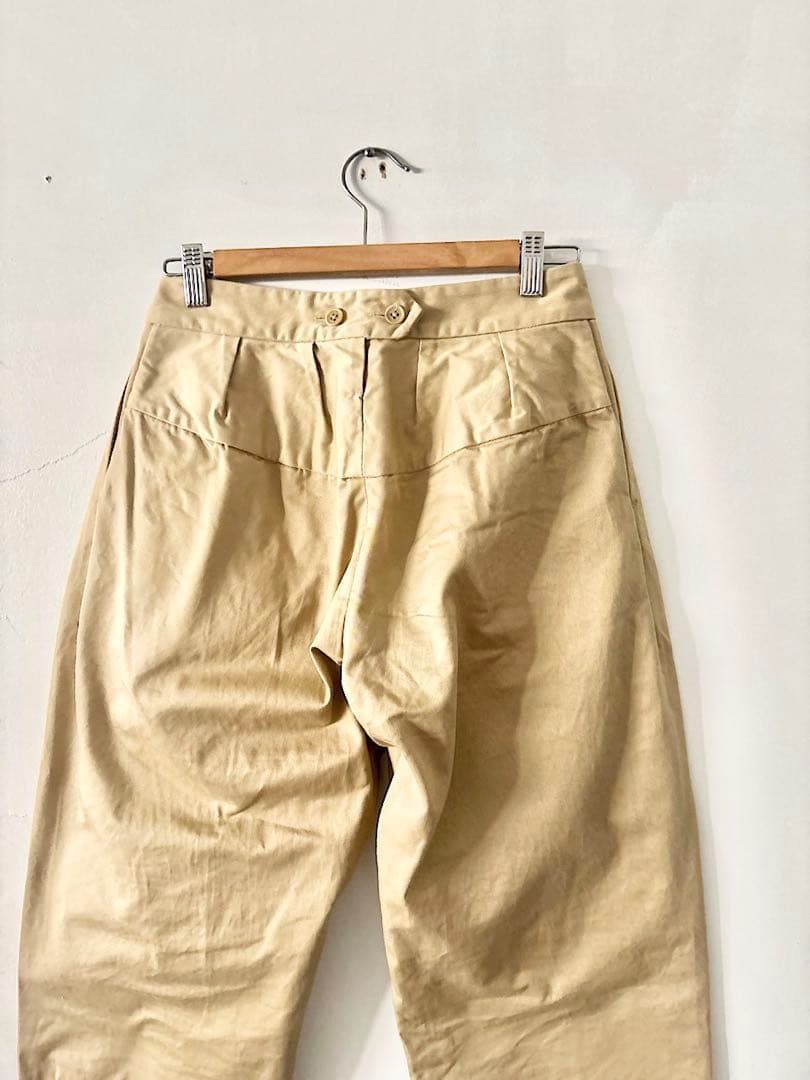 【美品】YAECA ツータックパンツ　KUSAKI KHAKI　サイズS