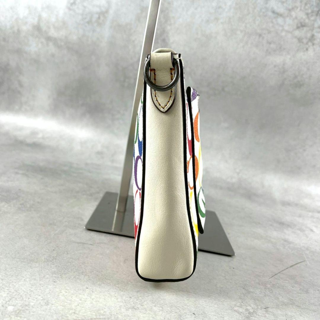 極美品 コーチ ホールデン 2way クロスボディ レザー レインボー ロゴ総柄