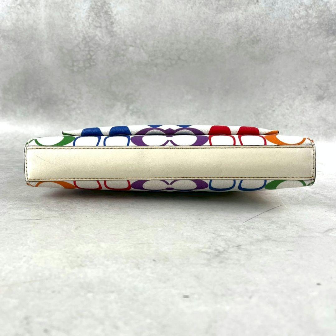 極美品 コーチ ホールデン 2way クロスボディ レザー レインボー ロゴ総柄