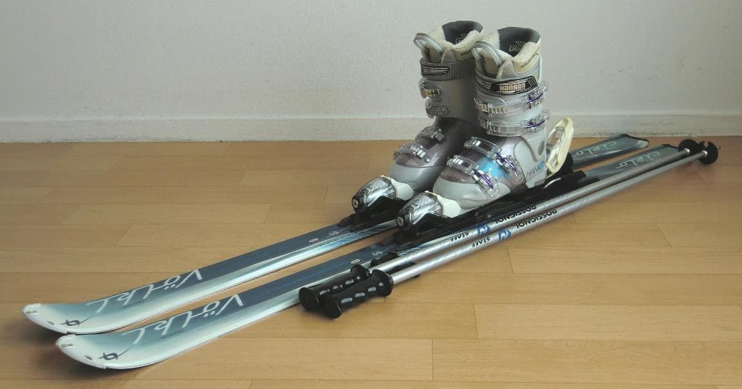 ■■送料無料■VOLKL■女性用スキーフルセット■板148靴24.5■メンテ付■