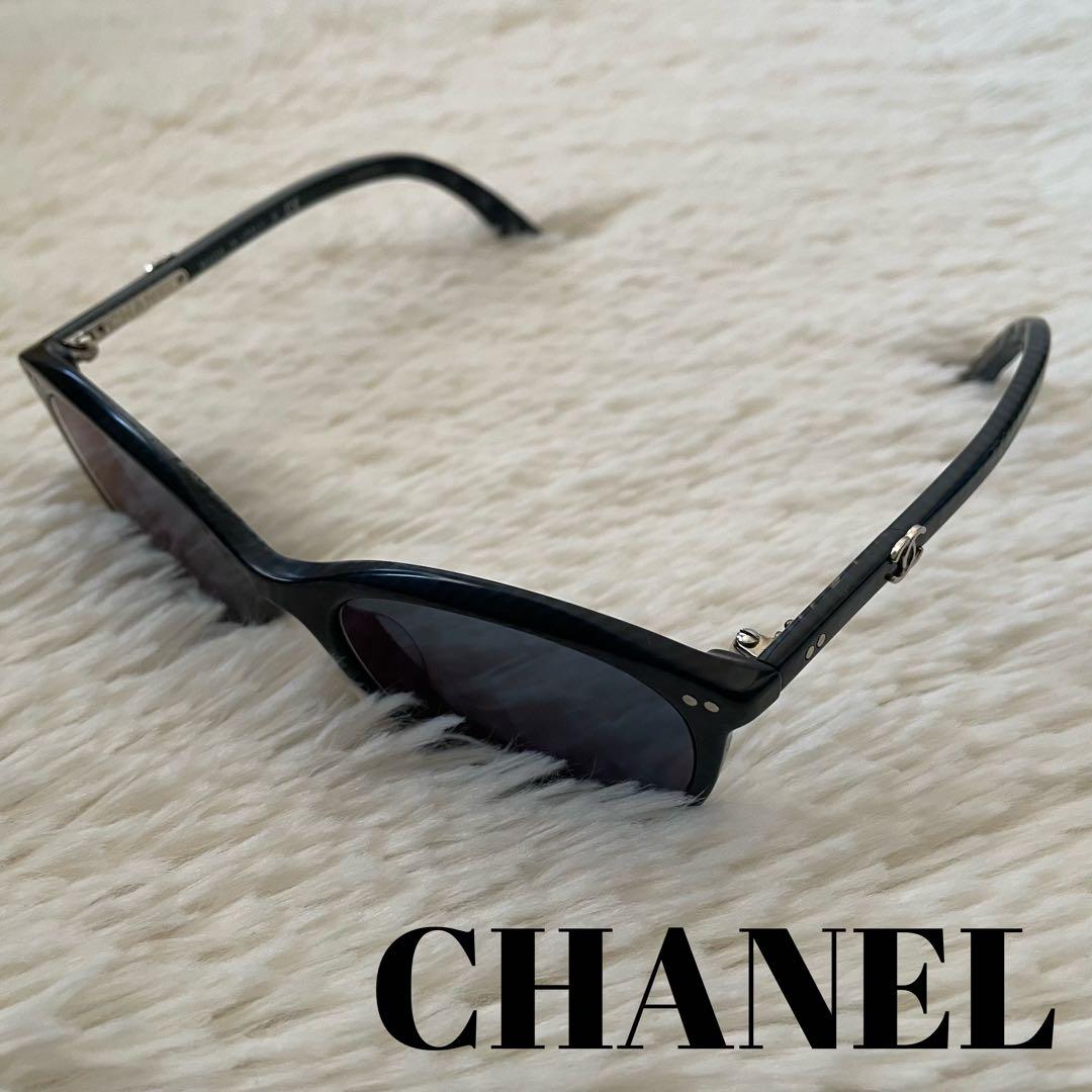 極美品 シャネル 3252 サングラス ココマーク 黒 53□18 レディース