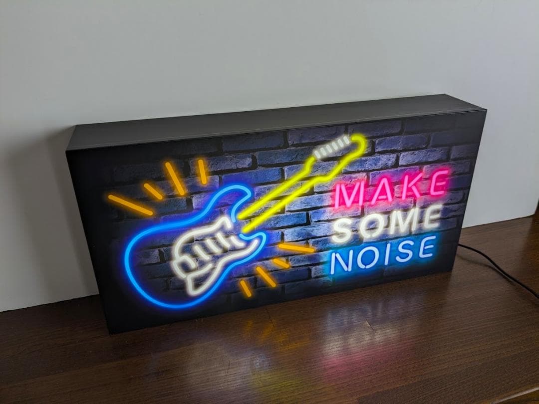 ギター ライブ ロック ミュージック 音楽 バー 看板 置物 雑貨 ライトBOX