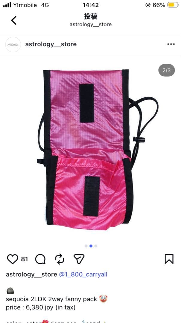 貴重carrall sequoia 2LDK 2WAY fanny pack