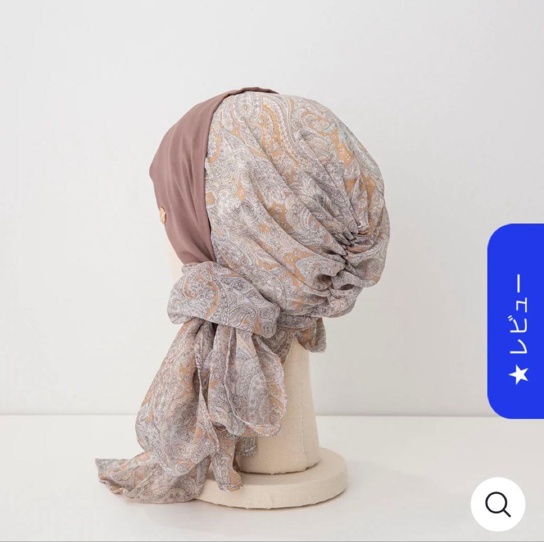 BAREN スカーフハット(Mサイズ) PaisleyBrown