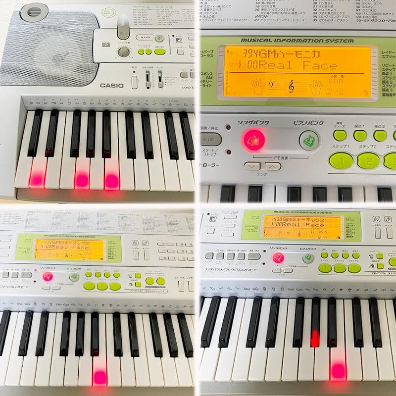 【美品】CASIO 光ナビゲーション キーボード LK-202TV スタンド付き