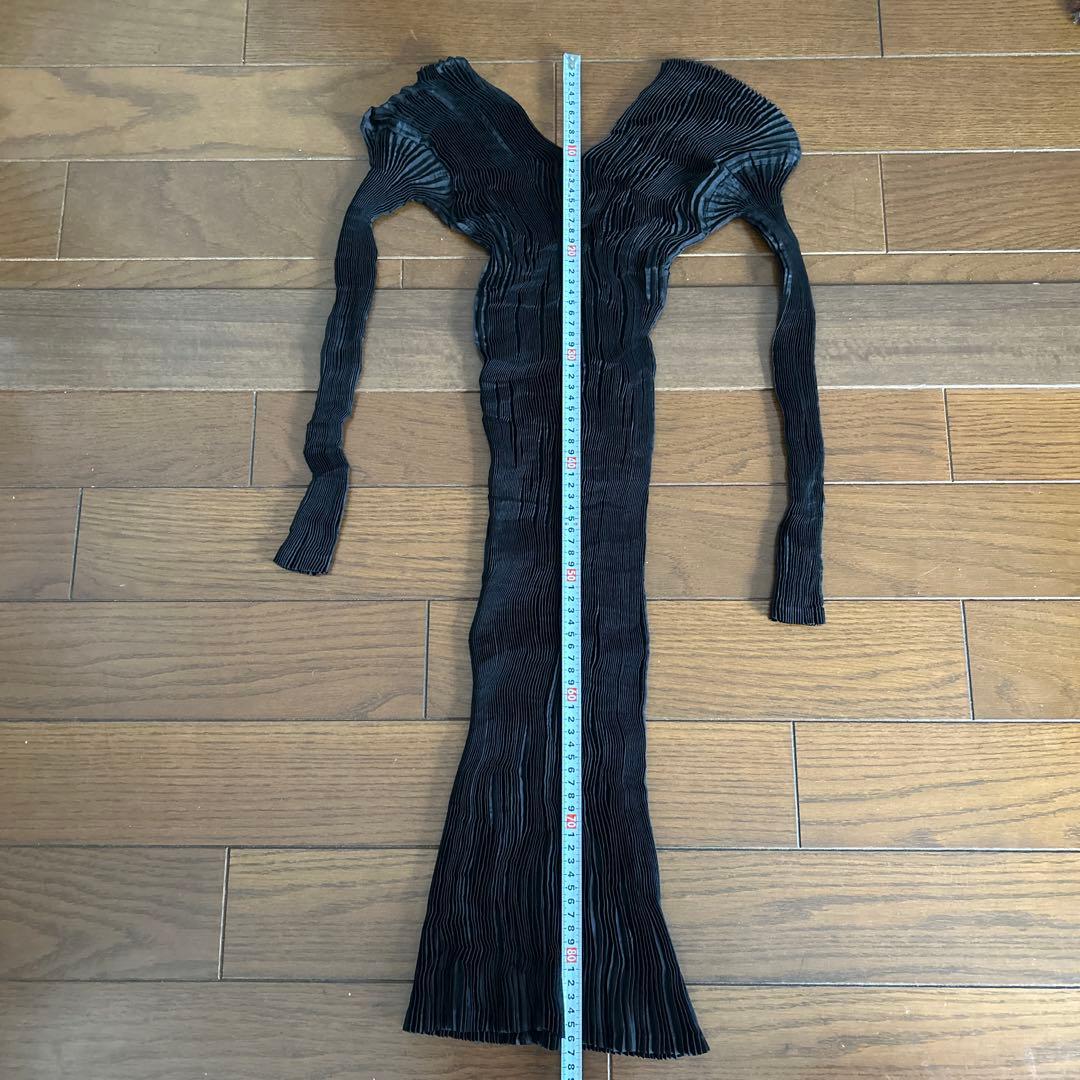 プリーツワンピース　ブラック