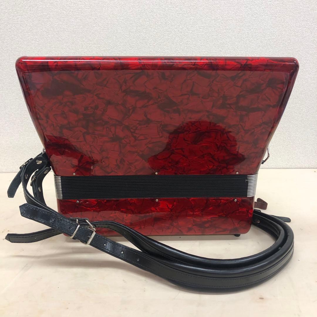 【レア】YAMAHA ヤマハ アコーディオン レッド 34鍵 80ボタン 赤