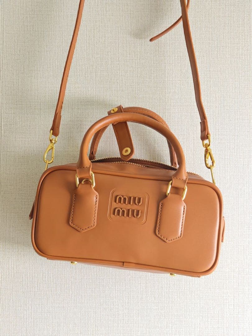 MIU MIU ハンドバッグ ショルダーバッグ ブラウン レザー 2WAY 美品