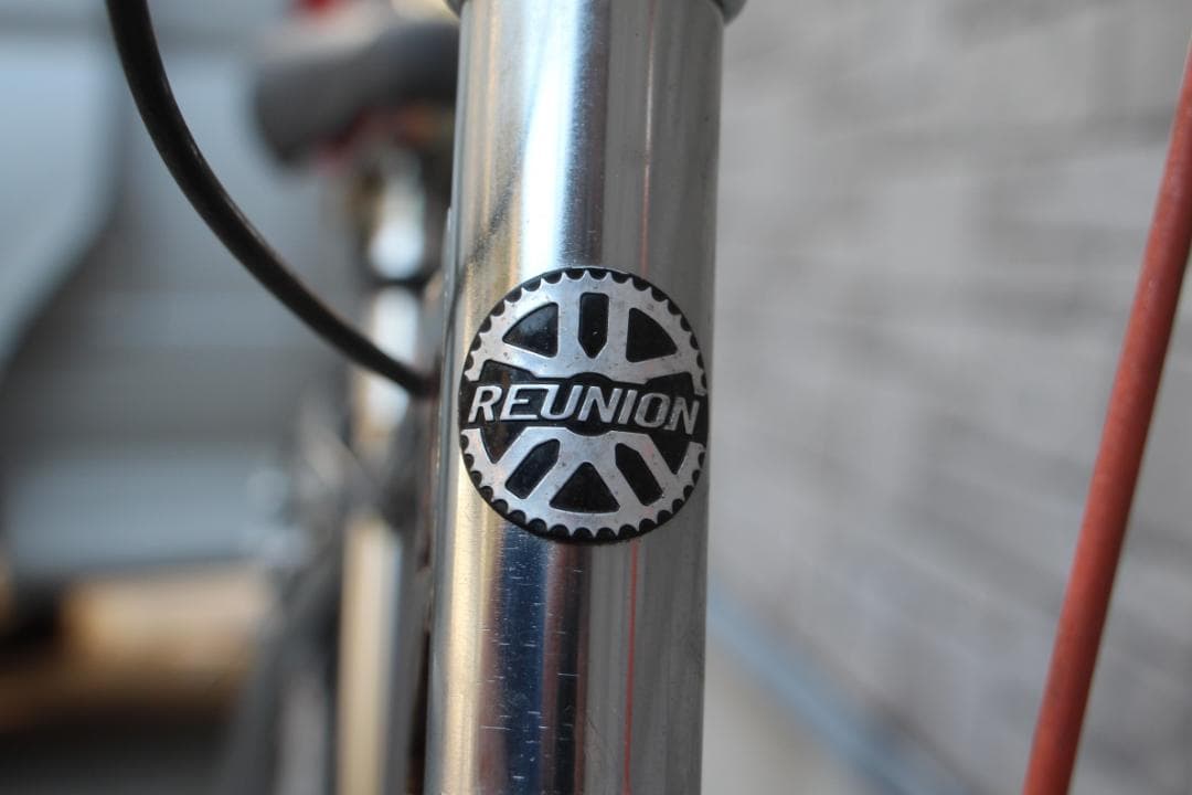 引き取り限定♪REUNION♪メッキフレーム♪24インチタイヤ♪固定ギアです♪