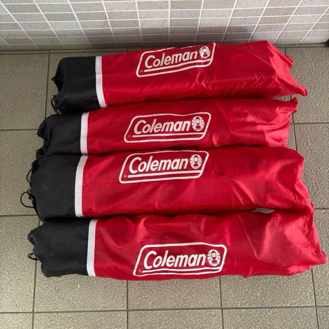 コールマン　スリムキャプテンチェア　レッド／ブラック　4脚セット