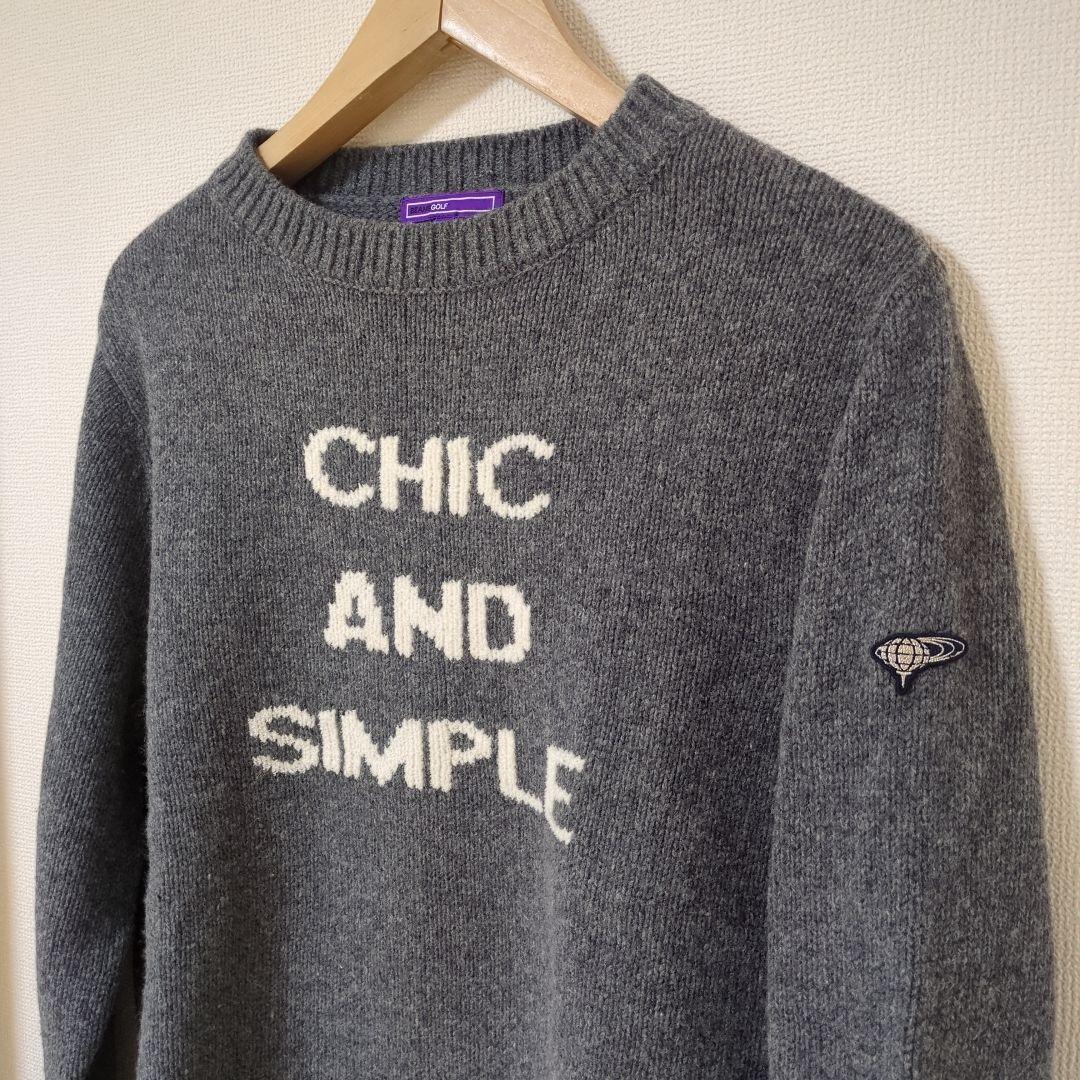 ★美品★BEAMS GOLF　ラムウール レタード ニット　サイズ　L