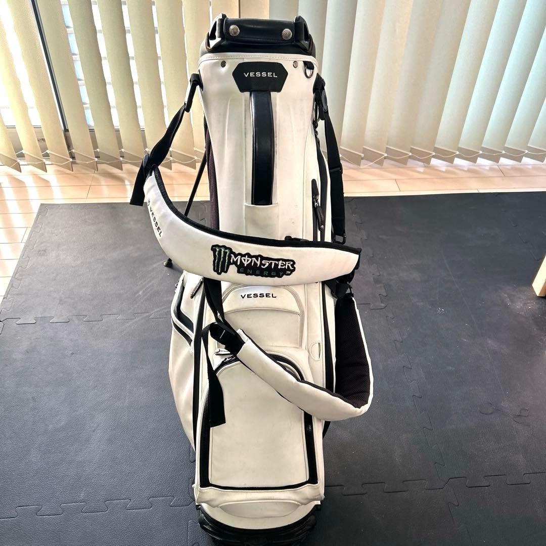 VESSELキャディーバッグ　プレーヤー2.0　 ダブルストラップ（白）