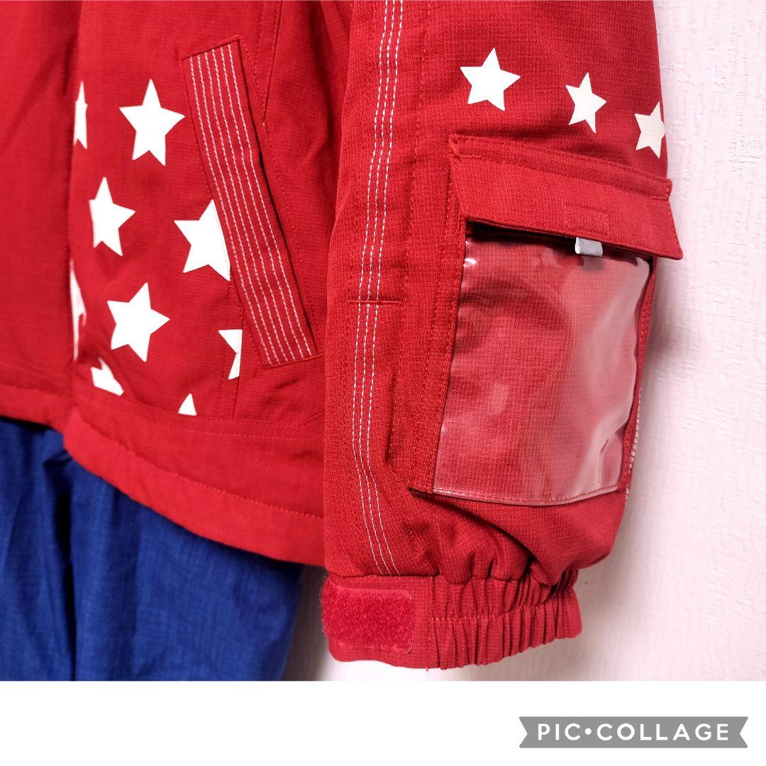 【美品】DESCENTE ジュニア スキーウェア 上下160 星柄 ヒートナビ