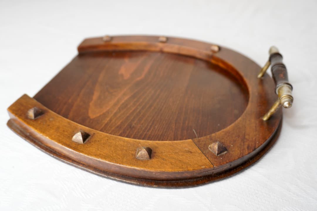 イギリス アンティーク 木製トレイ