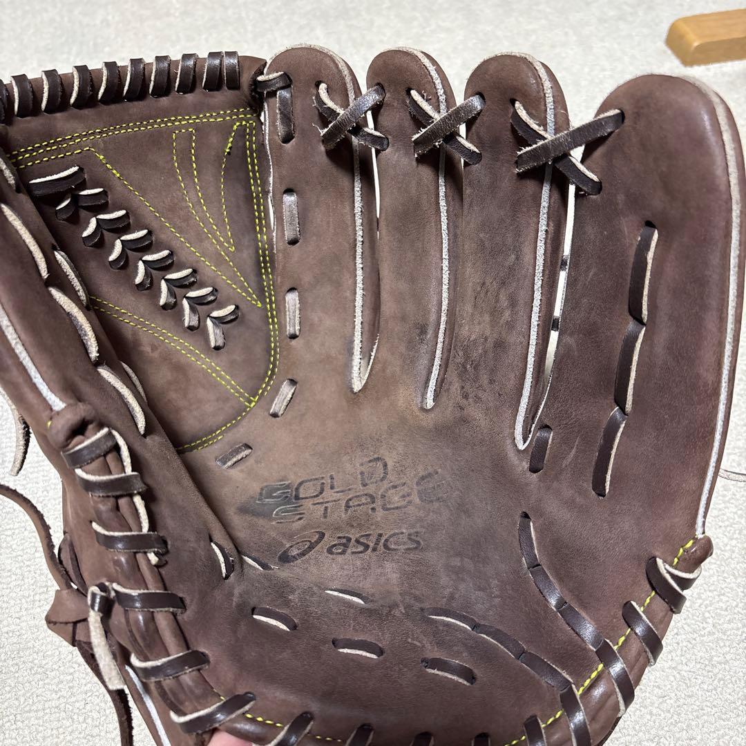 Y*u様 asics ゴールドステージ 硬式グローブ ブラウン 投手用 ヌバック