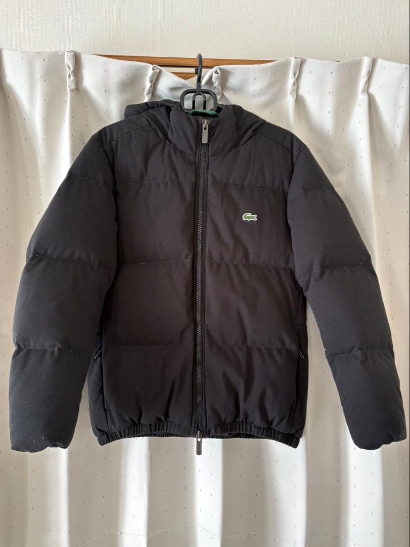 Lacoste フード付きダウンジャケット ブラック