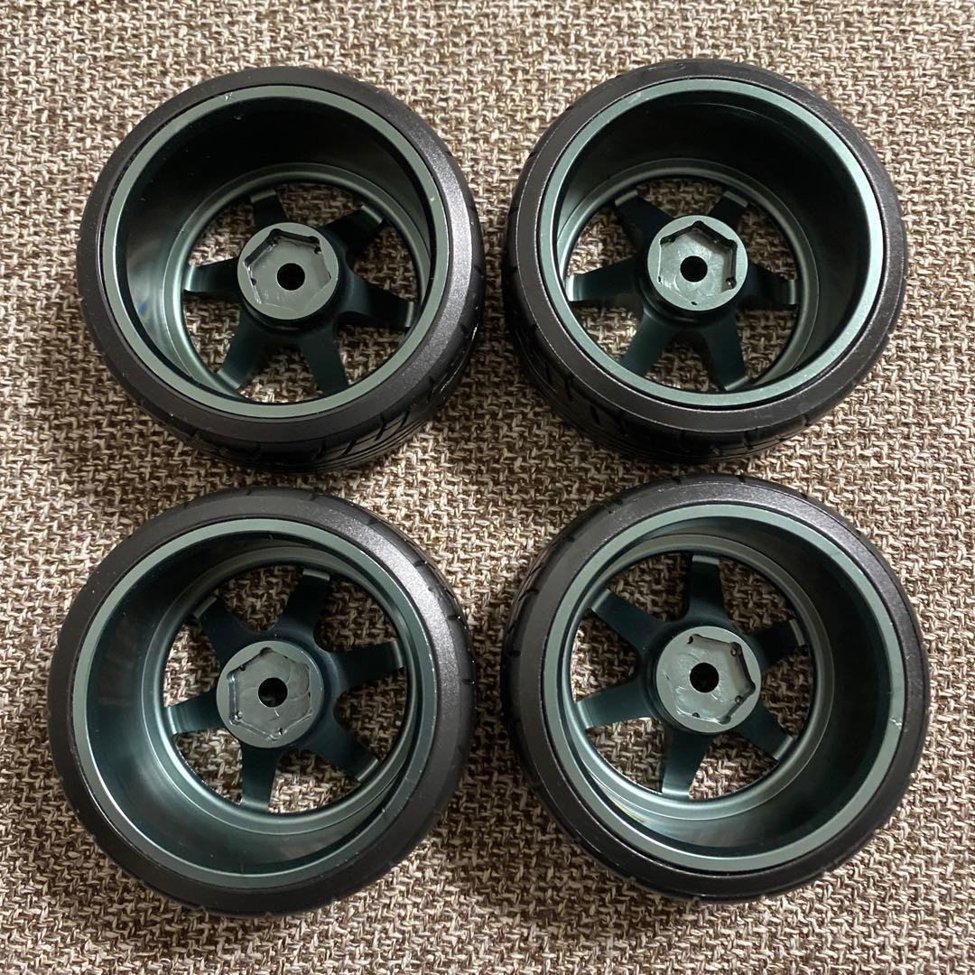 DC製　アルミホイール　ラジコン　タイヤ　ホイール　1/10 ドリラジ　te37