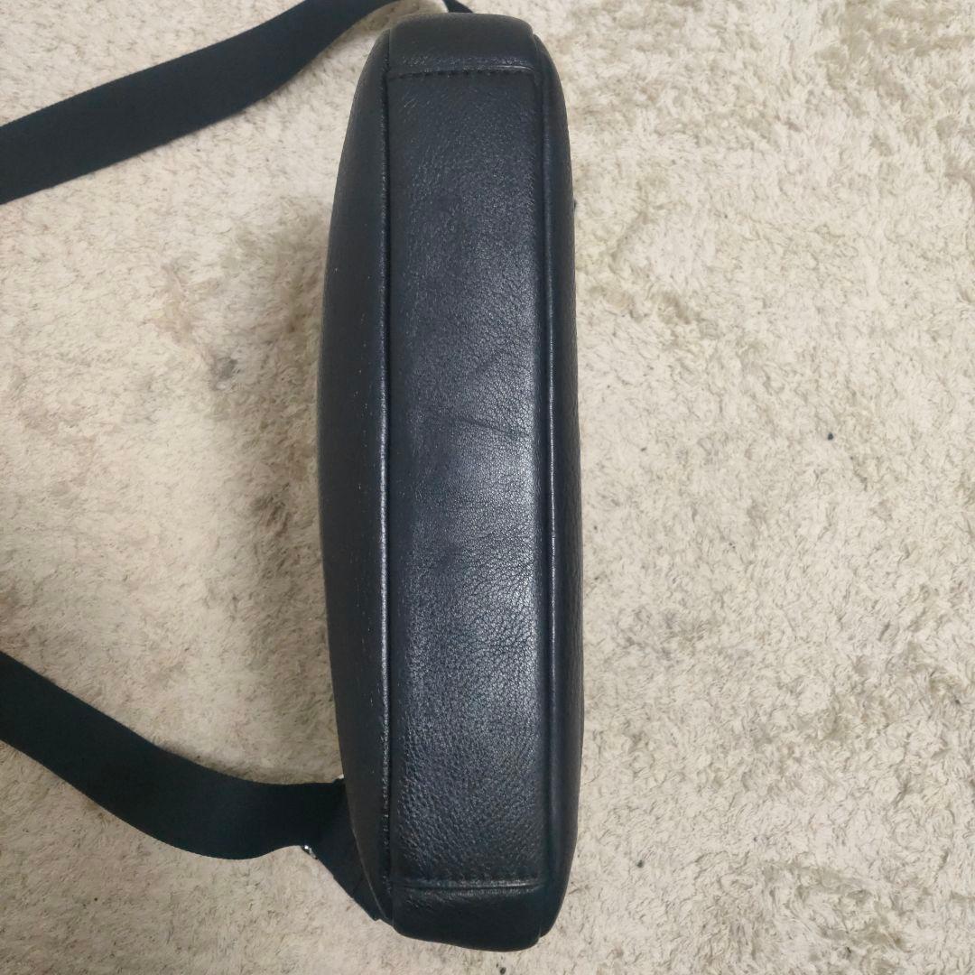 COACH コーチ レザーショルダーバッグ 黒 F71745 メンズ 斜め掛け