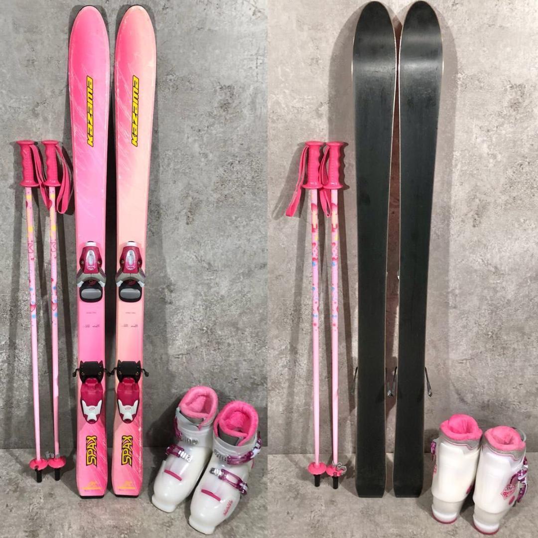 即乗り KAZAMA カザマ SPAX 120 ジュニア スキー セット キッズ