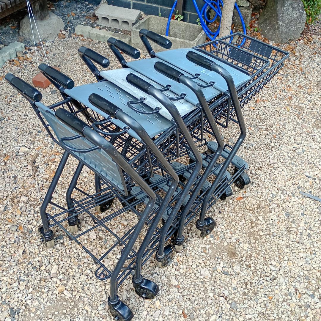 【送料込激安】ショッピングカート5台セット　スーパーメイト 管理No.4