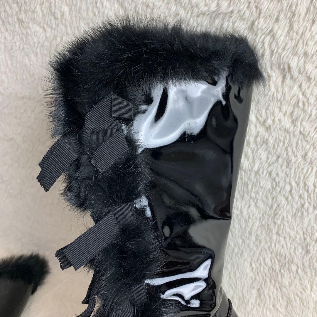 【定価30万】《超レア商品》ルイヴィトンリボンファーエナメルブーツ