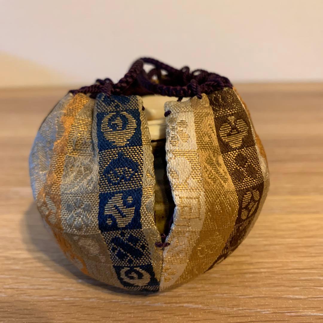 茶道具　茶入れ　大海茶入　仕覆付き　アンティーク　1客　285