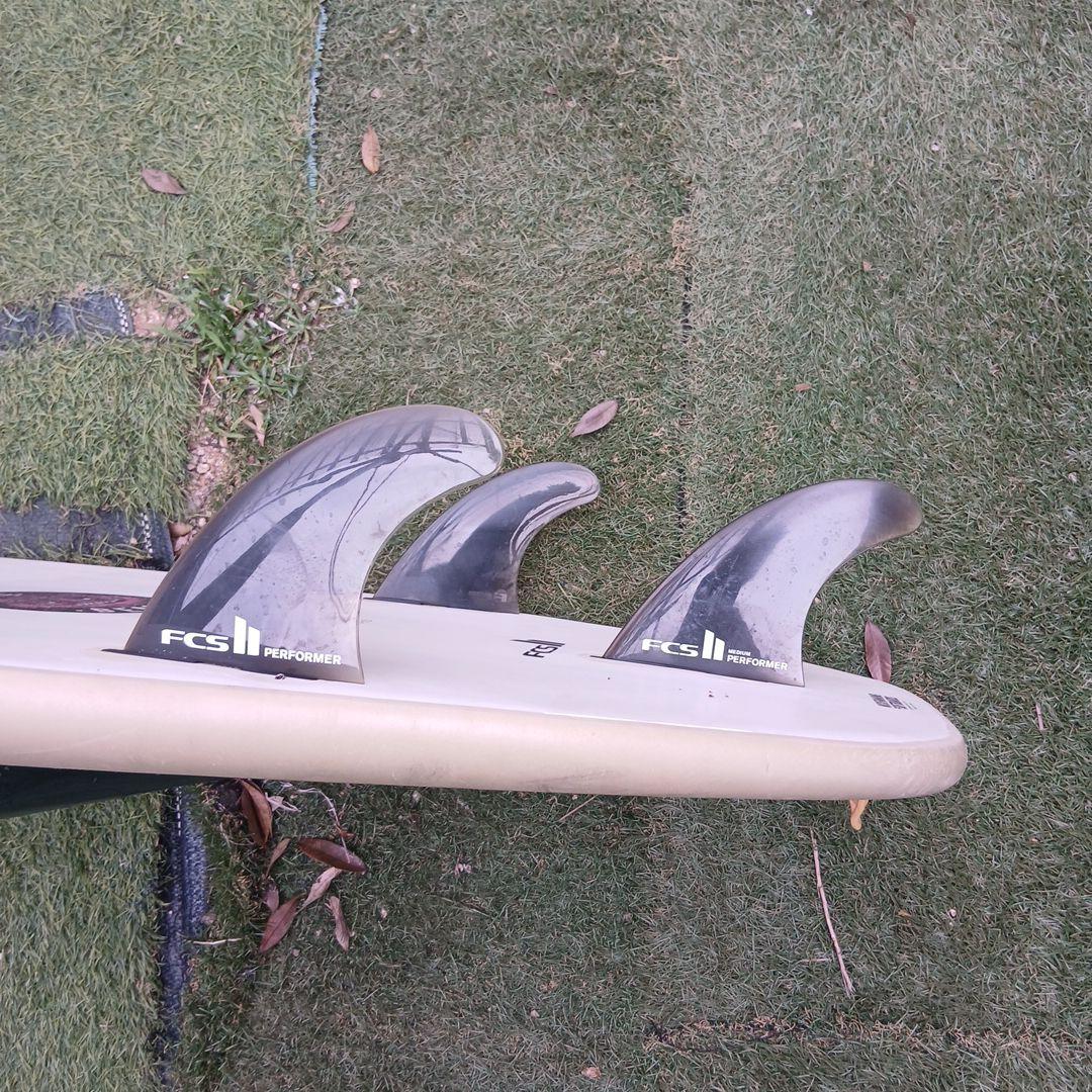 ロングボードミックファニングMiCソフトボード８f　FCSⅡソフトフィン３本付き